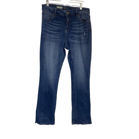 Kut From The Kloth High-Waist Baby Bootcut Jeans 16W Stretch Denim Medium - Picture 1 of 6
